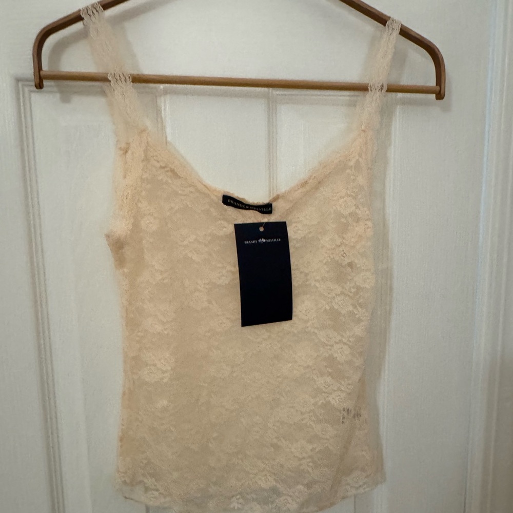 brandy melville lace knit tank